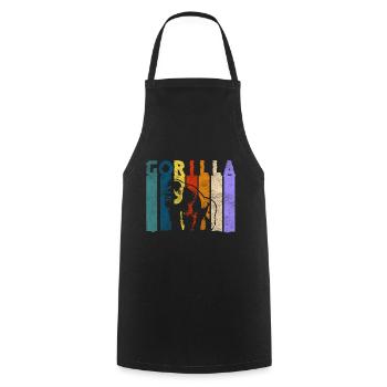Gorilla Nature Fitness Chimpanzee - Cooking Apron - black - Front - AI Model Male 185 dark (185cm)