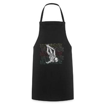 Astronaut Stars Cosmos - Cooking Apron - black - Front - AI Model Male 185 dark (185cm)