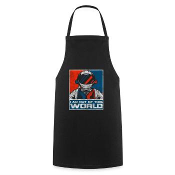 Univers Stellaire Cosmos - Tablier de cuisine - noir - Devant - AI Model Male 185 dark (185cm)