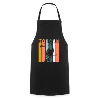 Toucan Jungle Nature South America - Cooking Apron - black - Front - AI Model Male 185 dark (185cm)