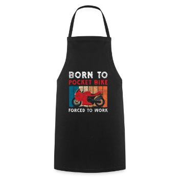 Motorcycle Trail Hobby - Cooking Apron - black - Front - AI Model Male 185 dark (185cm)