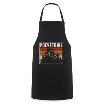 Pocket Bike Motocross Mud Terrain - Cooking Apron - black - Front - AI Model Male 185 dark (185cm)