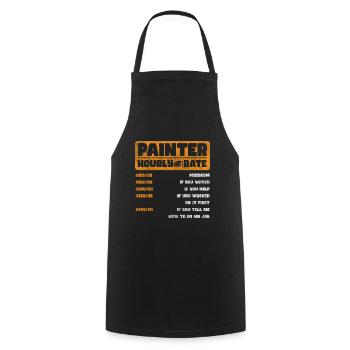 Painter Painting Role Construction Site - Cooking Apron - black - Front - AI Model Male 185 dark (185cm)