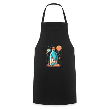 Astronaute de la Voie lactée - Tablier de cuisine - noir - Devant - AI Model Male 185 dark (185cm)