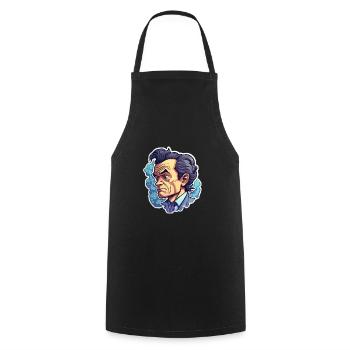 Richard Feynman - Cooking Apron - black - Front - AI Model Male 185 dark (185cm)