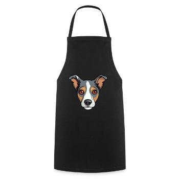 Conception de chien mignon pour les propriétaires de chiens - Tablier de cuisine - noir - Devant - AI Model Male 185 dark (185cm)