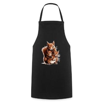 Squirrel - Cooking Apron - black - Front - AI Model Male 185 dark (185cm)