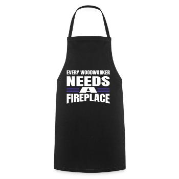 arboriculture carpentry present idea woodworking - Cooking Apron - black - Front - AI Model Male 185 dark (185cm)