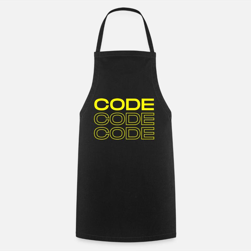 CodeT shirt - Kochschürze - Schwarz