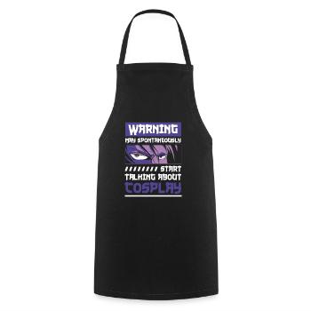 Cosplay Gambler - Cooking Apron - black - Front - AI Model Male 185 dark (185cm)