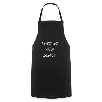Trust me, I'm a lawyer - Cooking Apron - black - Front - AI Model Male 185 dark (185cm)