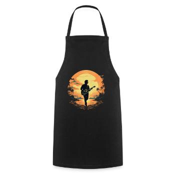 Guitarist Guitar Guitar Player Gift - Cooking Apron - black - Front - AI Model Male 185 dark (185cm)