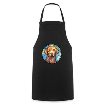 Chesapeake Bay Retriever Hunderasse Aquarell - Kochschürze - Schwarz - Vorne - AI Model Male 185 dark (185cm)
