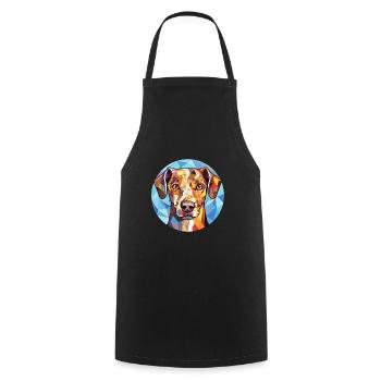 Catahoula Cur chien race aquarelle Illustration - Tablier de cuisine - noir - Devant - AI Model Male 185 dark (185cm)