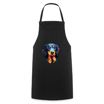 Stabyhoun chien race aquarelle verre Illustration - Tablier de cuisine - noir - Devant - AI Model Male 185 dark (185cm)
