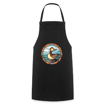 Canard Coloré Aquarelle Animal Animal De Compagnie Illustration - Tablier de cuisine - noir - Devant - AI Model Male 185 dark (185cm)