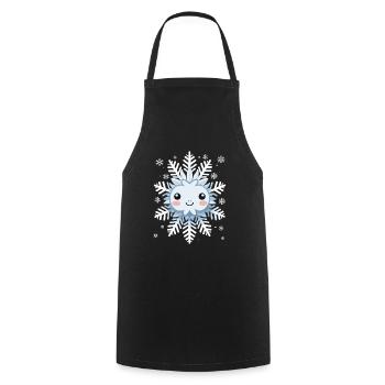 Süße Lustige Schneeflocke Winter Kawaii Geschenk - Kochschürze - Schwarz - Vorne - AI Model Male 185 dark (185cm)