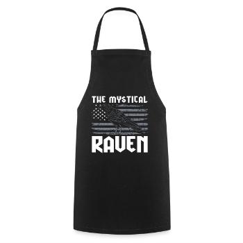 Crow Raven Black - Cooking Apron - black - Front - AI Model Male 185 dark (185cm)