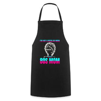 Iconic '80s Mom Silhouette: Big Hair, Bigger Style - Cooking Apron - black - Front - AI Model Male 185 dark (185cm)