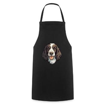 Munsterlander Race De Chien Cartoon Kawaii Illustratio - Tablier de cuisine - noir - Devant - AI Model Male 185 dark (185cm)
