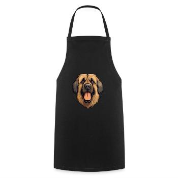 Leonberger Dog Breed Cartoon Kawaii Illustration - Cooking Apron - black - Front - AI Model Male 185 dark (185cm)