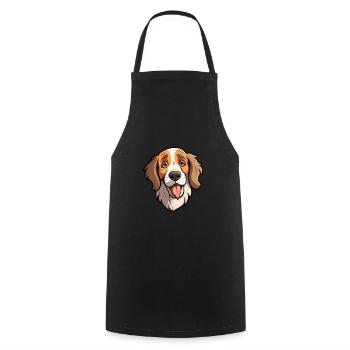 Hygenhund chien race dessin animé kawaii illustration - Tablier de cuisine - noir - Devant - AI Model Male 185 dark (185cm)