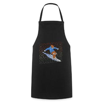 Snowboarden Sport Abfahrt Skiurlaub - Kochschürze - Schwarz - Vorne - AI Model Male 185 dark (185cm)