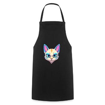 Tonkinois chat race aquarelle dessin animé kawaii animal de compagnie - Tablier de cuisine - noir - Devant - AI Model Male 185 dark (185cm)