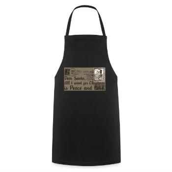 Xmas christmas santa claus nicholas naughty - Cooking Apron - black - Front - AI Model Male 185 dark (185cm)