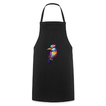 Pic Aquarelle Colorée Dessin Animé Kawaii Anim - Tablier de cuisine - noir - Devant - AI Model Male 185 dark (185cm)