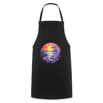 Ver de terre coloré aquarelle dessin animé kawaii animal de compagnie - Tablier de cuisine - noir - Devant - AI Model Male 185 dark (185cm)