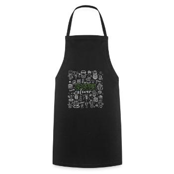 Plant Sun Humor Prickly - Cooking Apron - black - Front - AI Model Male 185 dark (185cm)