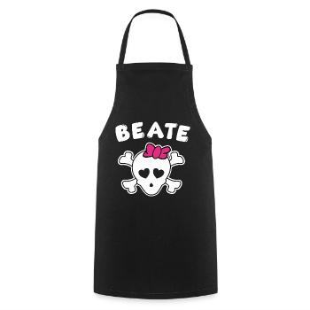 Pirate Beate Design for Girls and Women - Cooking Apron - black - Front - AI Model Male 185 dark (185cm)