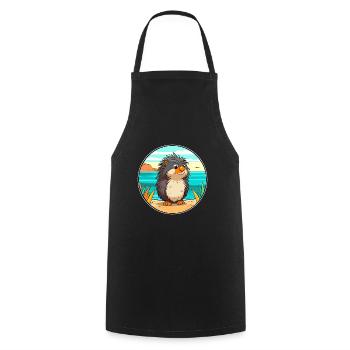 porc-épic aquarelle dessin animé Kawaii Clipart Animal - Tablier de cuisine - noir - Devant - AI Model Male 185 dark (185cm)