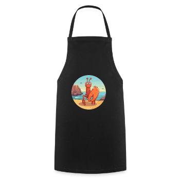 Homard aquarelle dessin animé Kawaii Clipart Animal - Tablier de cuisine - noir - Devant - AI Model Male 185 dark (185cm)