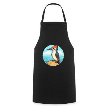 Pic aquarelle dessin animé Kawaii Clipart animal de compagnie - Tablier de cuisine - noir - Devant - AI Model Male 185 dark (185cm)