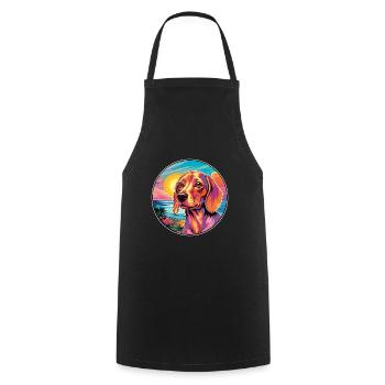 Alpine Dachsbracke Dog Breed Colorful Cartoon Wate - Cooking Apron - black - Front - AI Model Male 185 dark (185cm)