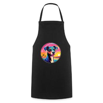 Terrier brésilien race de chien coloré dessin animé eau - Tablier de cuisine - noir - Devant - AI Model Male 185 dark (185cm)