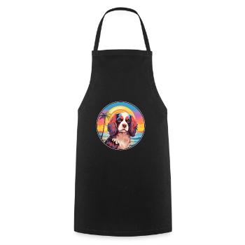 Cavalier King Charles Épagneul Race De Chien Coloré C - Tablier de cuisine - noir - Devant - AI Model Male 185 dark (185cm)