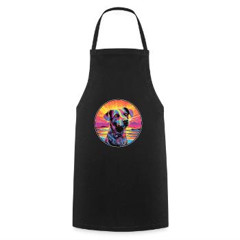 Cesky Fousek Chien Race Coloré Dessin Animé Aquarelle - Tablier de cuisine - noir - Devant - AI Model Male 185 dark (185cm)