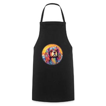 Anglais Jouet Épagneul Chien Race Coloré Dessin Animé Wat - Tablier de cuisine - noir - Devant - AI Model Male 185 dark (185cm)