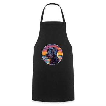 Giant Schnauzer Dog Breed Colorful Cartoon Waterco - Cooking Apron - black - Front - AI Model Male 185 dark (185cm)
