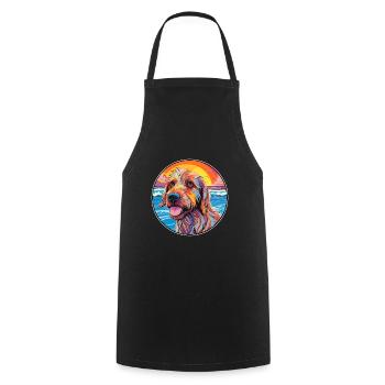 Griffon Fauve De Bretagne Race De Chien Coloré Carto - Tablier de cuisine - noir - Devant - AI Model Male 185 dark (185cm)