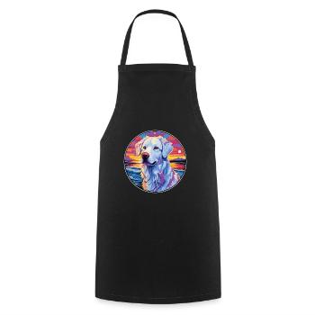 Hongrois Kuvasz Chien Race Coloré Cartoon Waterc - Tablier de cuisine - noir - Devant - AI Model Male 185 dark (185cm)