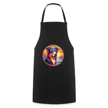 Majorque Berger Chien Race Coloré Cartoon Waterc - Tablier de cuisine - noir - Devant - AI Model Male 185 dark (185cm)
