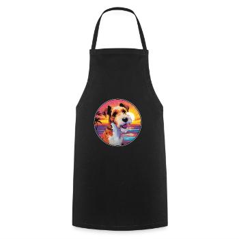 Fil Fox Terrier Chien Race Coloré Cartoon Waterc - Tablier de cuisine - noir - Devant - AI Model Male 185 dark (185cm)