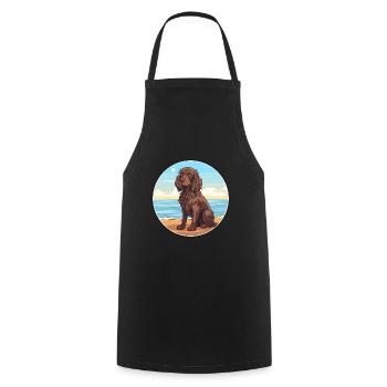 Boykin Épagneul chien race Cartoon Kawaii Clipart - Tablier de cuisine - noir - Devant - AI Model Male 185 dark (185cm)