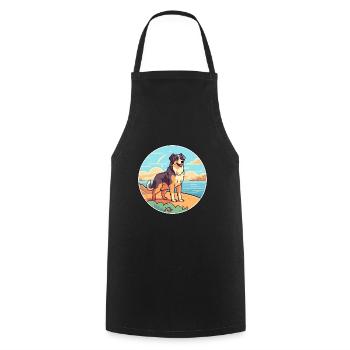 Bucovine chien de berger race Cartoon Kawaii Clipart - Tablier de cuisine - noir - Devant - AI Model Male 185 dark (185cm)