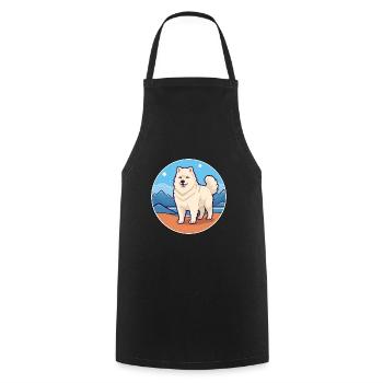 Groenland chien race dessin animé Kawaii Clipart chien animal de compagnie - Tablier de cuisine - noir - Devant - AI Model Male 185 dark (185cm)