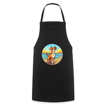 Hygenhund chien race dessin animé Kawaii Clipart chien animal de compagnie - Tablier de cuisine - noir - Devant - AI Model Male 185 dark (185cm)